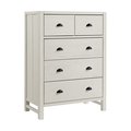 Alaterre Furniture Arden 5-Drawer Chest of Drawers, Driftwood White ANAN0331